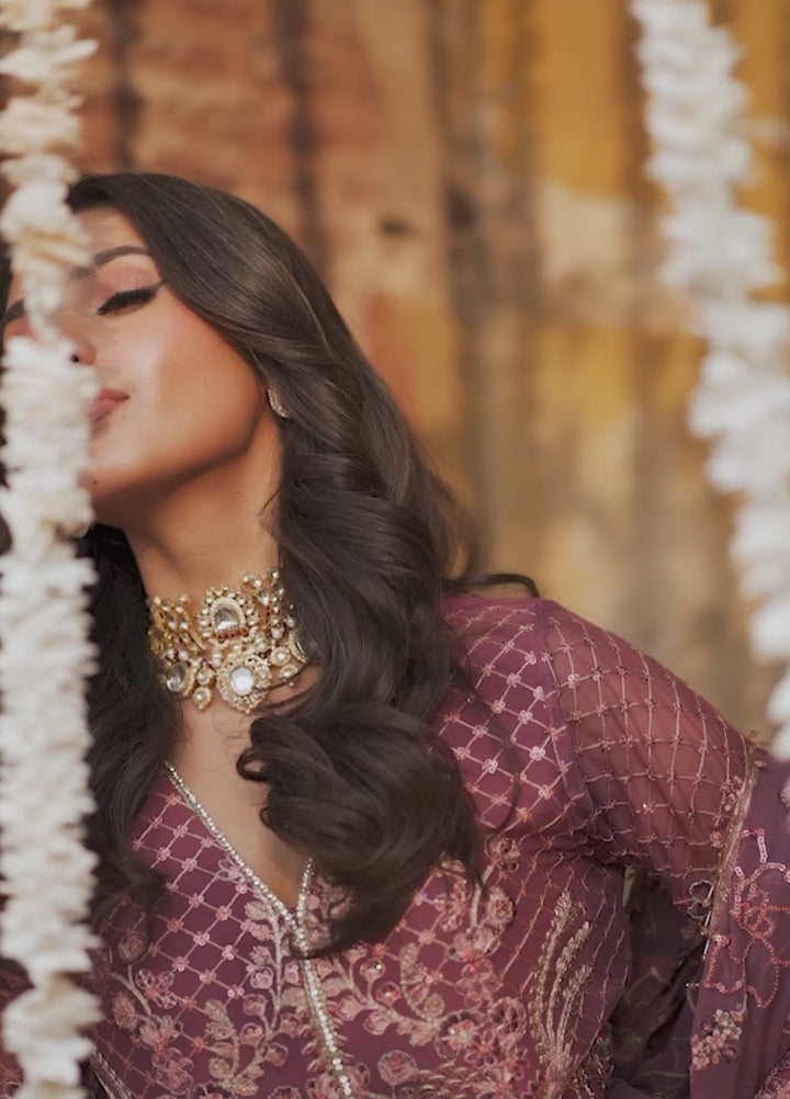 Shehnai by Zarif Embroidered Chiffon Suit Unstitched 3 Piece ZR25UF ZS-01 Ariyana - Formals Collection