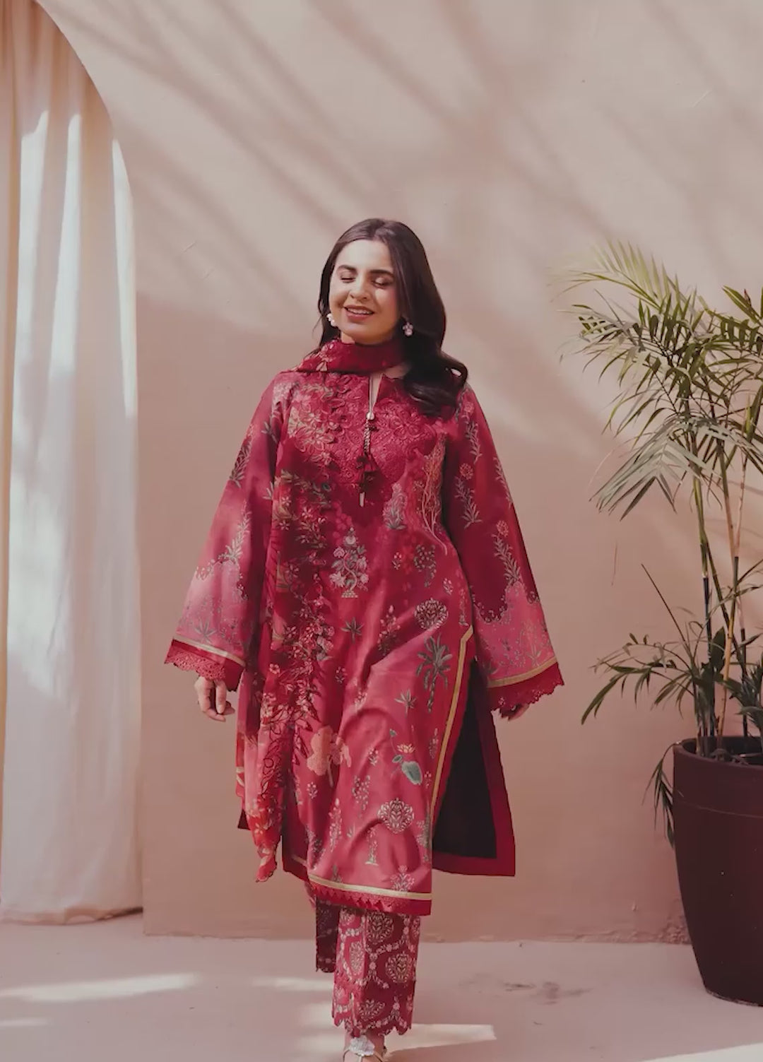 Summer in Bloom By Roheenaz Unstitched Printed Lawn 3 Piece Suit RN26USBL 36A Flora Pop - Festive Collection