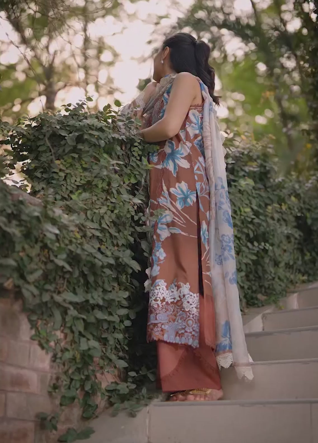 Meraki by Asifa and Nabeel Unstitched Embroidered Lawn 3 Pcs Suit AN26UM MSSL-08 sun kissed sand - Summer