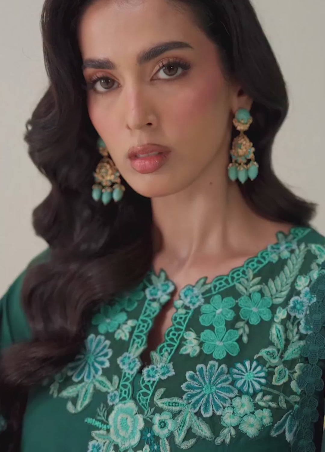 Maryam Hussain Unstitched Embroidered Lawn 3 Piece Suit MH26ULF Maheer - Festive Collection