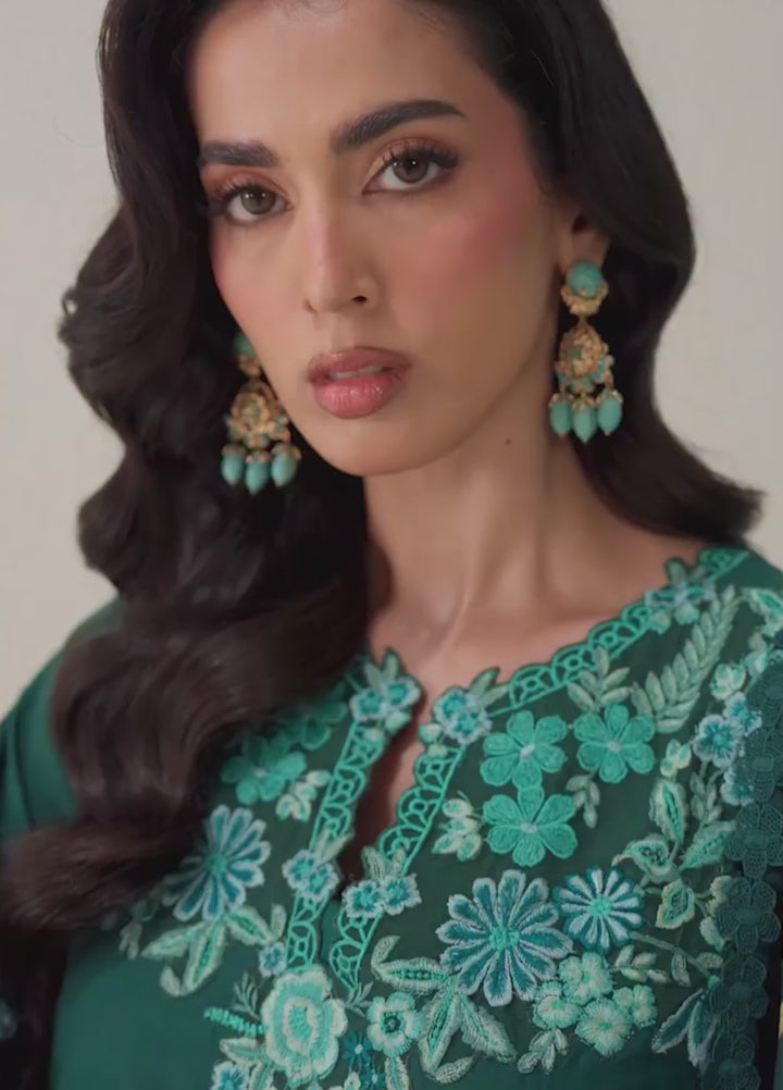 Maryam Hussain Unstitched Embroidered Lawn 3 Piece Suit MH26ULF Maheer - Festive Collection