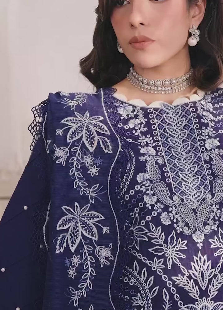 Nilofer by Mahnur Unstitched Embroidered Luxury Lawn 3 Piece Suit MN26ULN N-4 - Summer Collection