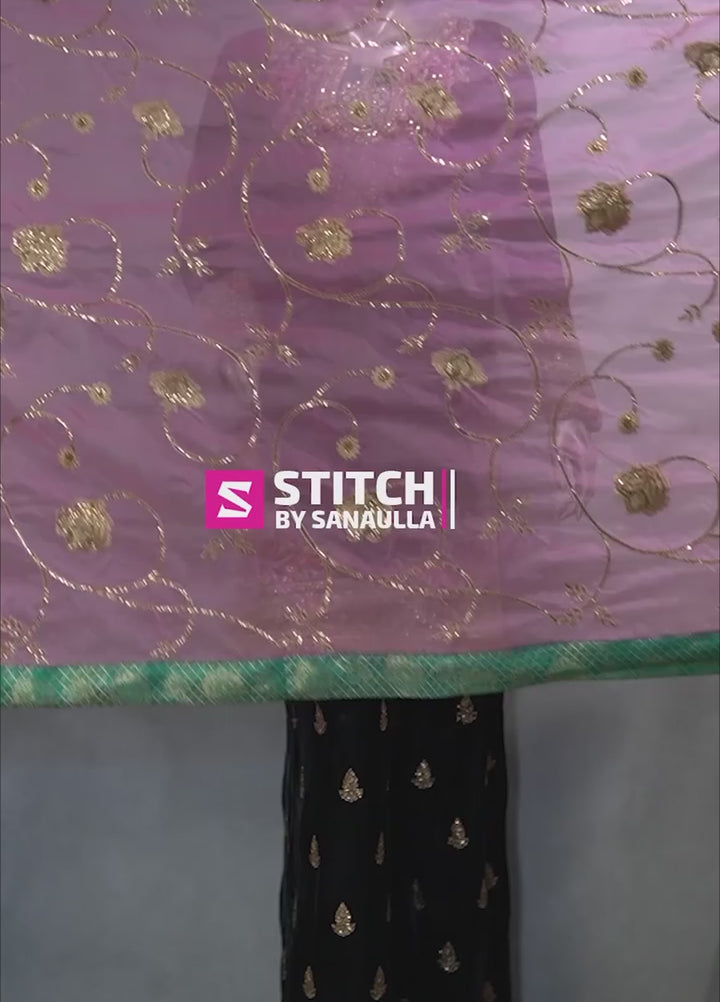 Zainab Chottani Unstitched Velvet Embroidered 3 Piece ZC25UV Zeba - Festive Collection