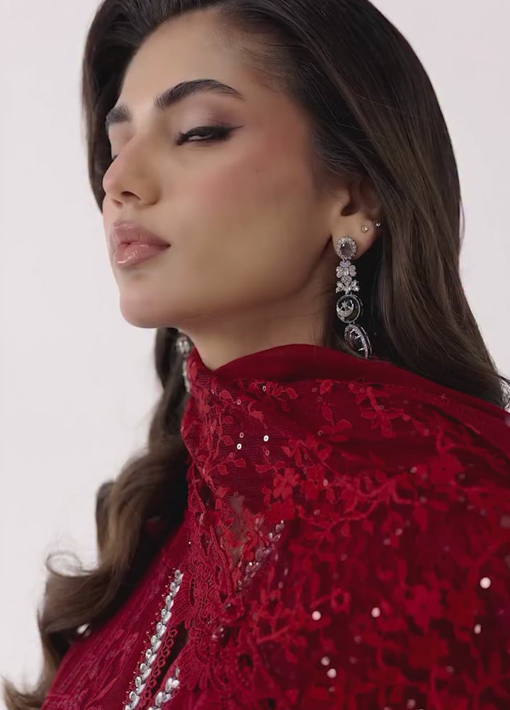 Maria B Unstitched Embroidered Luxury Lawn 3 Piece Suit MB26UEL 7A - Eid Collection