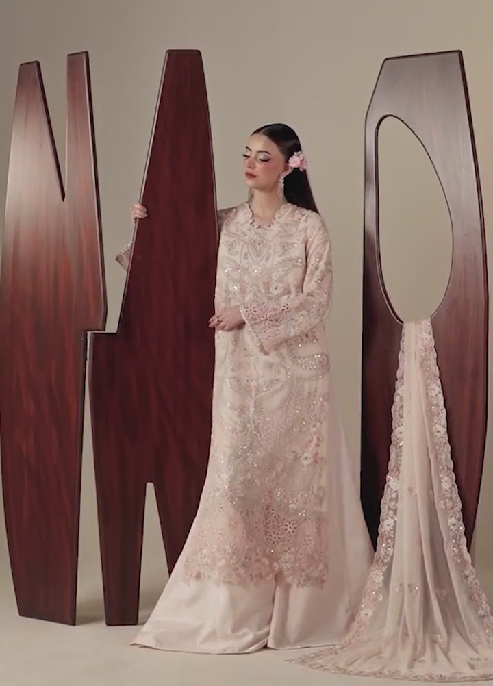 Nouvelle by Emaan Adeel Unstitched Embroidered Chiffon 3 Piece Suit EA26UNC Lumi - Festive Collection