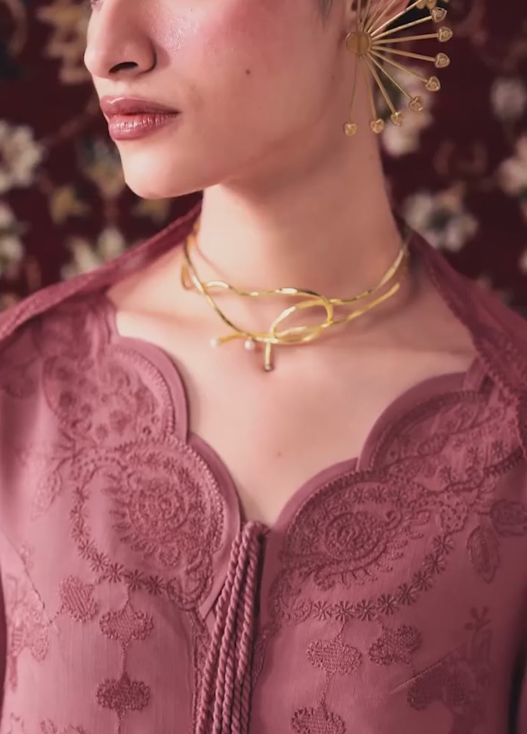 Q line by Qalamkar Unstitched Embroidered Slub Linen 3 Piece Suit QLK26UQL Daniya QLW-13 - Winter Collection