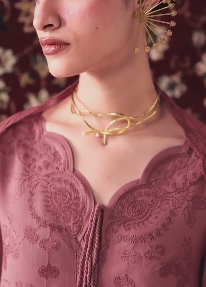 Q line by Qalamkar Unstitched Embroidered Slub Linen 3 Piece Suit QLK26UQL Daniya QLW-13 - Winter Collection
