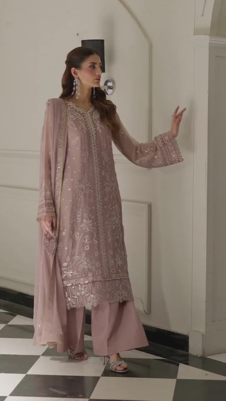 Maison d'or by Sahane Unstitched Embroidered Chiffon 3 Piece Suit CT-27008 CALIANNA - Festive Collection