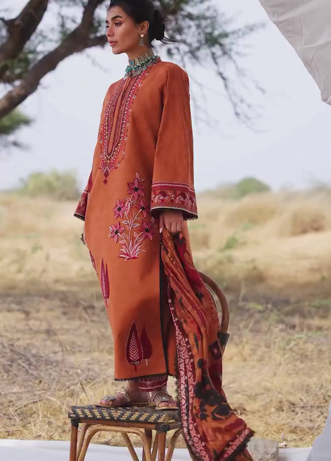 Zainab Chottani Unstitched Embroidered Luxury Lawn 3 Piece Suit ZC26ULZ D-18 ORLINA - Summer Collection