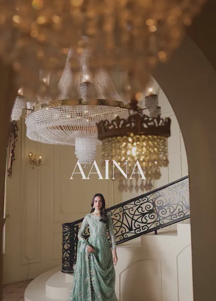 Aaina by Alizeh Unstitched Embroidered Sheesha Silk 3 Piece Suit AF26UASS D-6 AIDAH - Festive Collection