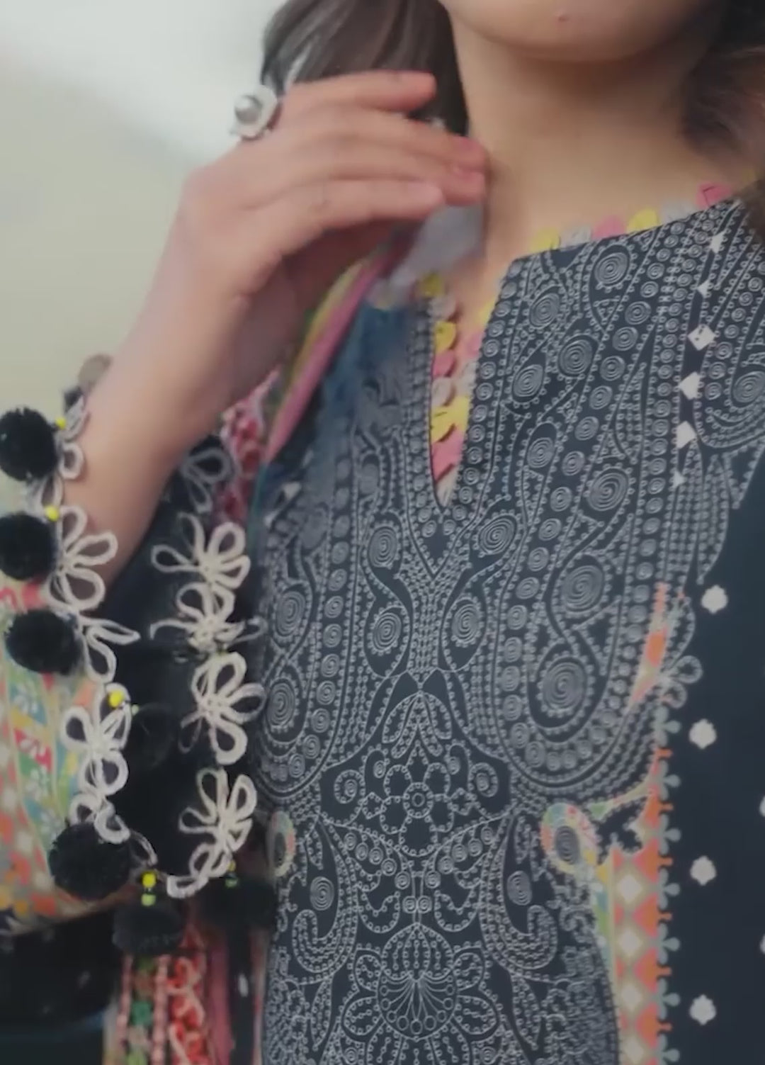 Rang e Bahar by Charizma Unstitched Embroidered Lawn 3 Piece Suit CHR26ULR CRB6-15 - Summer Collection
