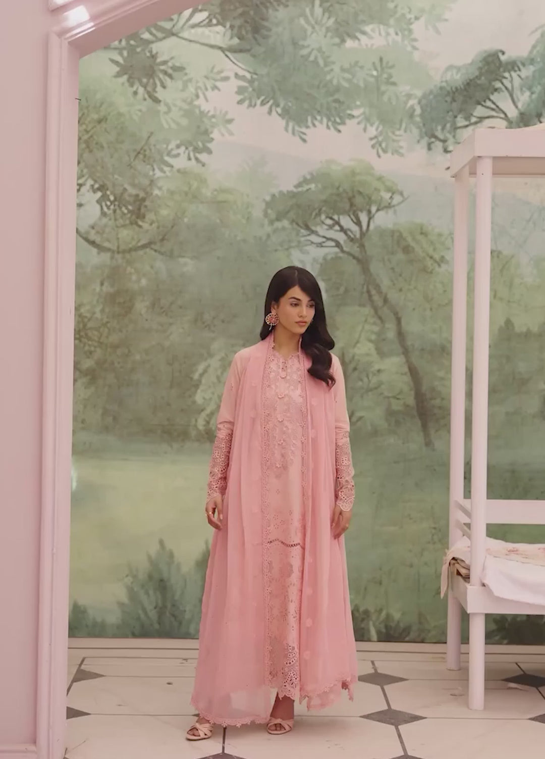 Veil of Summer by Roheenaz Unstitched Embroidered Luxury Lawn 3 Piece Suit RN26UVS 403 AZURE ELAN - Eid Collection