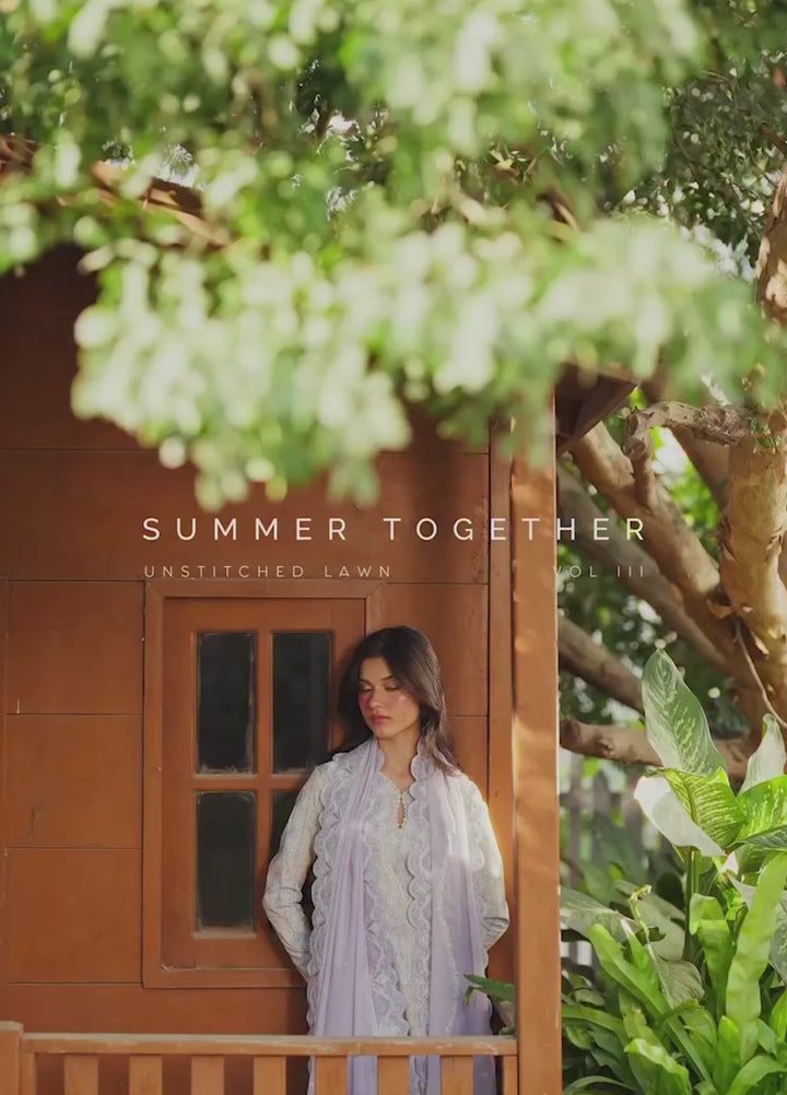 Summer Together by Afrozeh Unstitched Embroidered Lawn 3 Piece Suit AF26UST D-7 SOLAYNE - Festive Collection