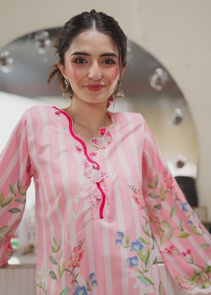 The Switch Edit by Dhaga RTW Printed Cambric 2 Piece Suit Strawberry Matcha Casual Collection