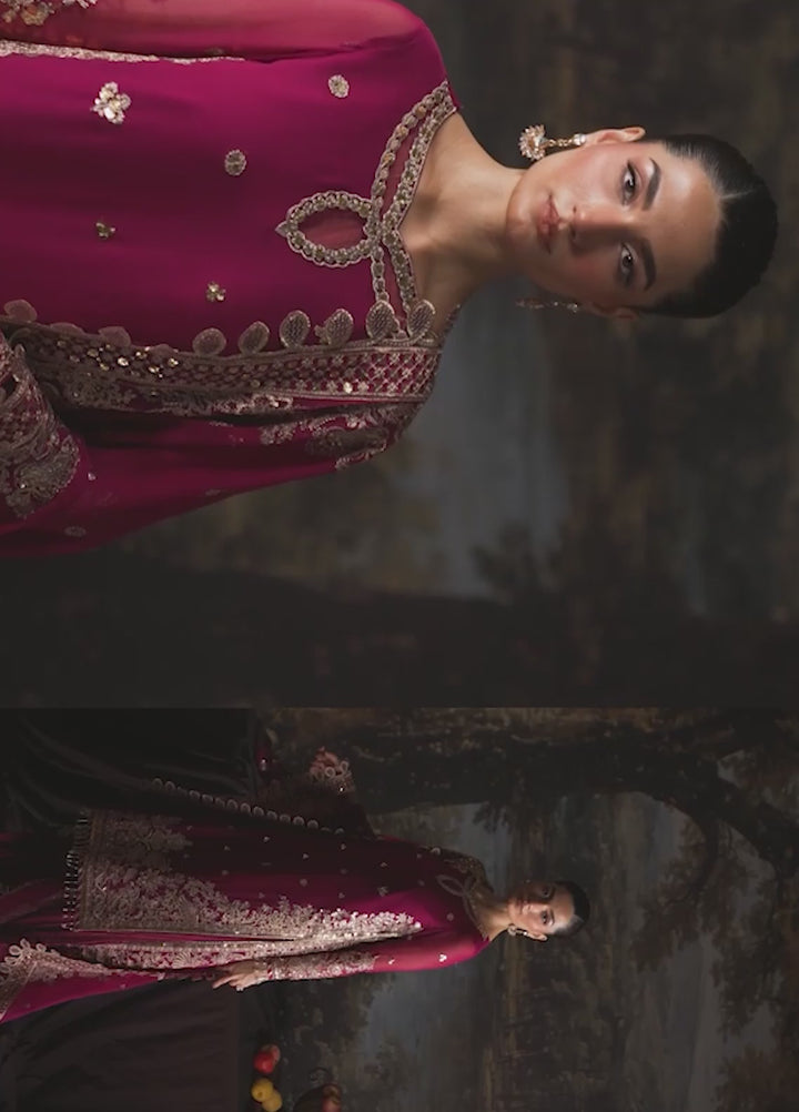 Zarif Embroidered Chiffon Suits Unstitched 3 Piece ZR25UF Prc-05 Adelle - Formals Collection