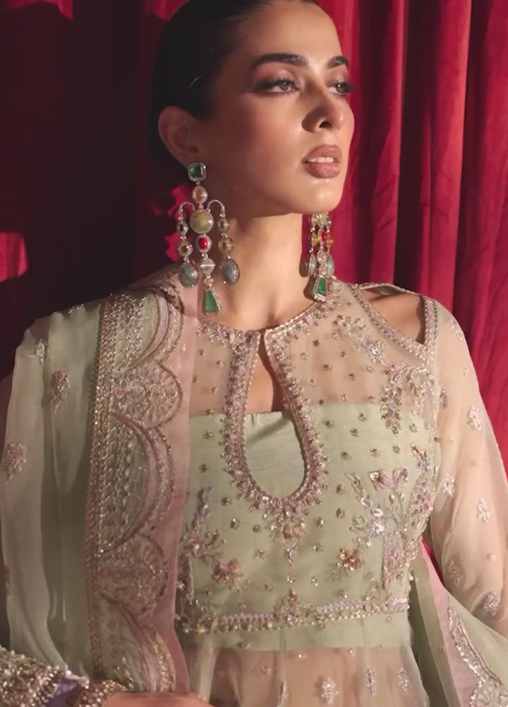 Anayra Amal Pret Embroidered Organza 3 Piece Suit Paalki