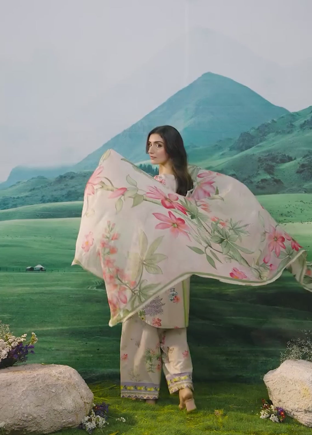 Elysian by Meerak RTW Embroidered Lawn 3 Piece Suit Blooming Casual Collection