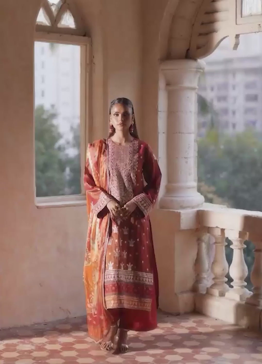Salitex Unstitched Embroidered Cotton Silk 3 Piece Suit SUNW7JI110UT - Eid Collection