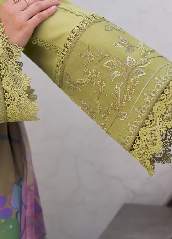 Zync by Florent Unstitched Embroidered Lawn 3 Piece Suit FL26ULZ FZ-8A - Lawn Collection