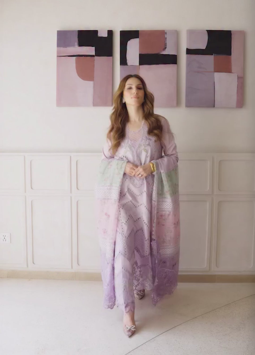Bloom by Saira Shakira Unstitched Embroidered Lawn 3 Piece Suit SSR26ULB AMBRE-07B - Eid Collection