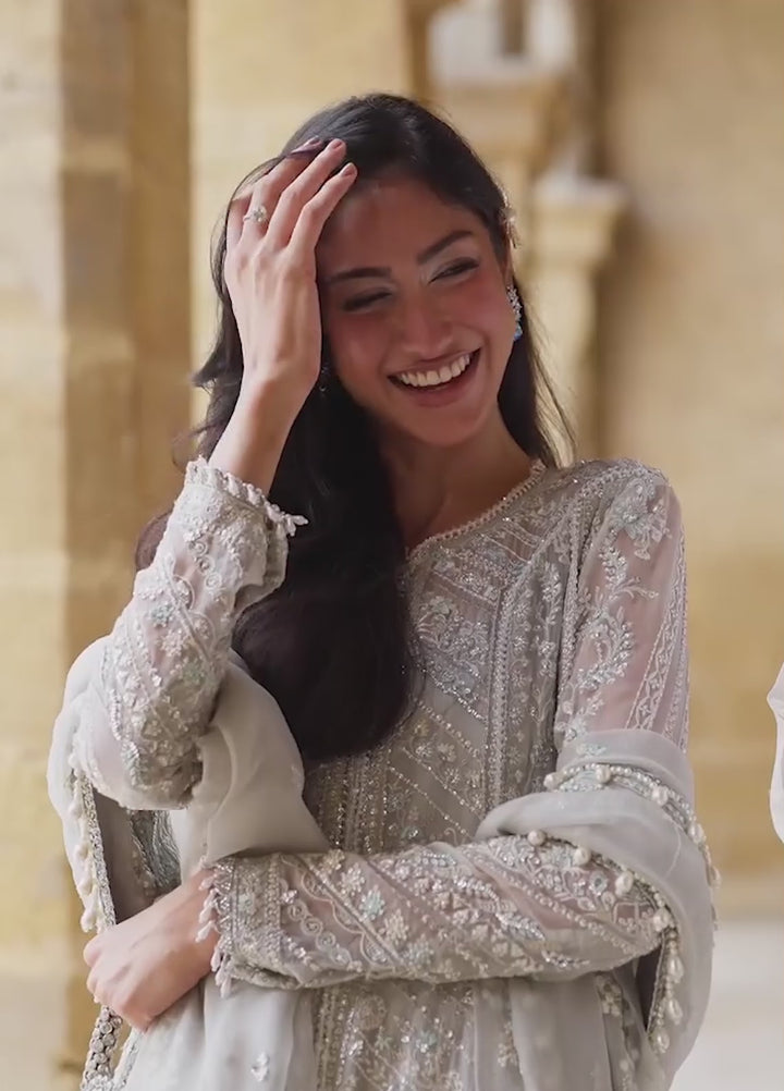 Dastangoi by Afrozeh Unstitched Embroidered Organza 3 Piece Suit AF26UDW QISSA FW01216 - Wedding Collection