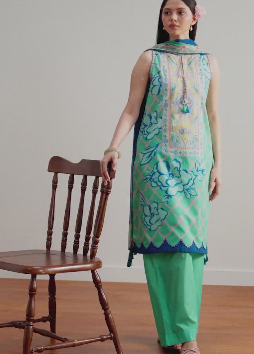 Coco by Zara Shahjahan Unstitched Printed Lawn 3 Piece Suit CZS26ULV NAMI-5A - Summer Collection