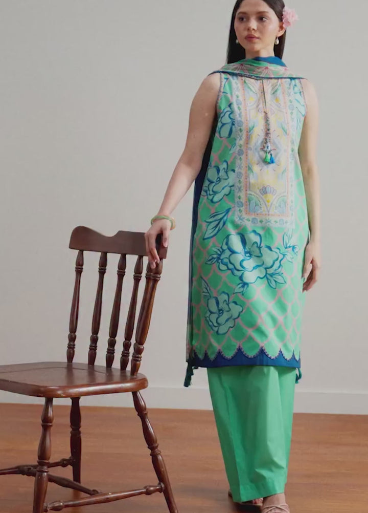 Coco by Zara Shahjahan Unstitched Printed Lawn 3 Piece Suit CZS26ULV NAMI-5A - Summer Collection