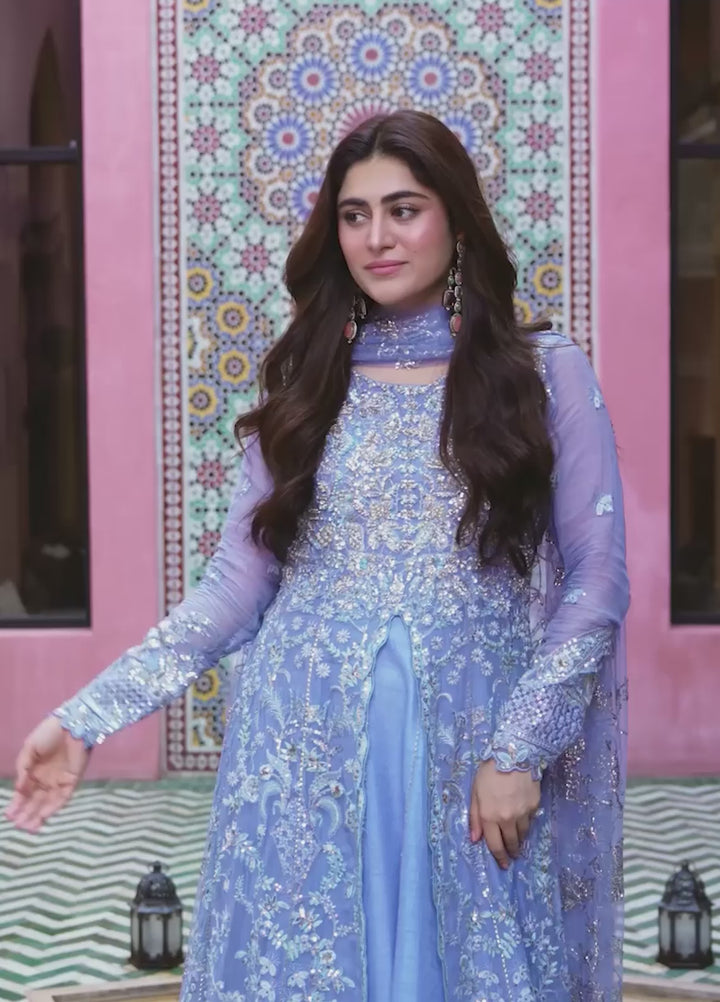 Bachelorette by Mushq Unstitched Embroidered Chiffon 3 Piece Suit MU26UBF Blushing Bride MUNCH260102 - Festive Collection