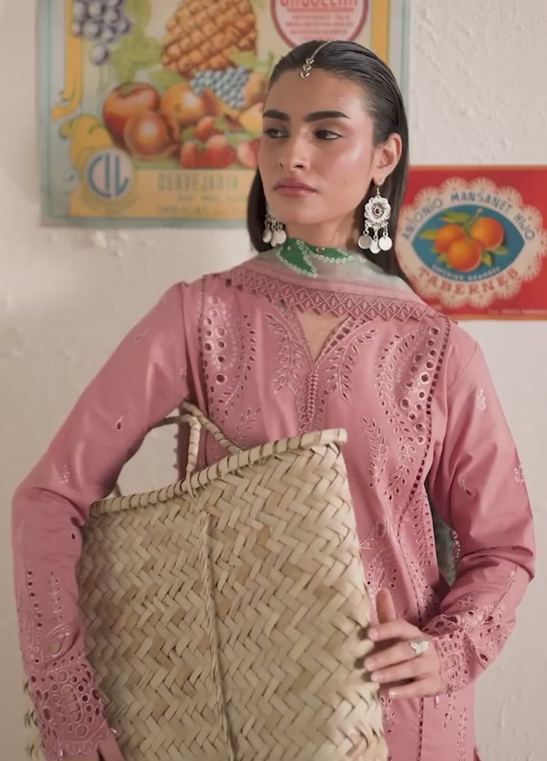 Bazar by Nureh Unstitched Chikankari Lawn 4 Piece Suit NU26UNL NE-252 - Eid Collection