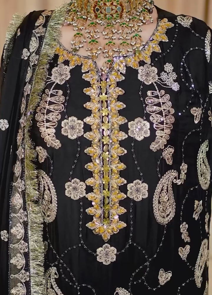 Maah-e-Noor Raum by Sarb Unstitched Embroidered Bamber Chiffon 3 Piece Suit RS26UMN MWF-06 - Wedding Collection