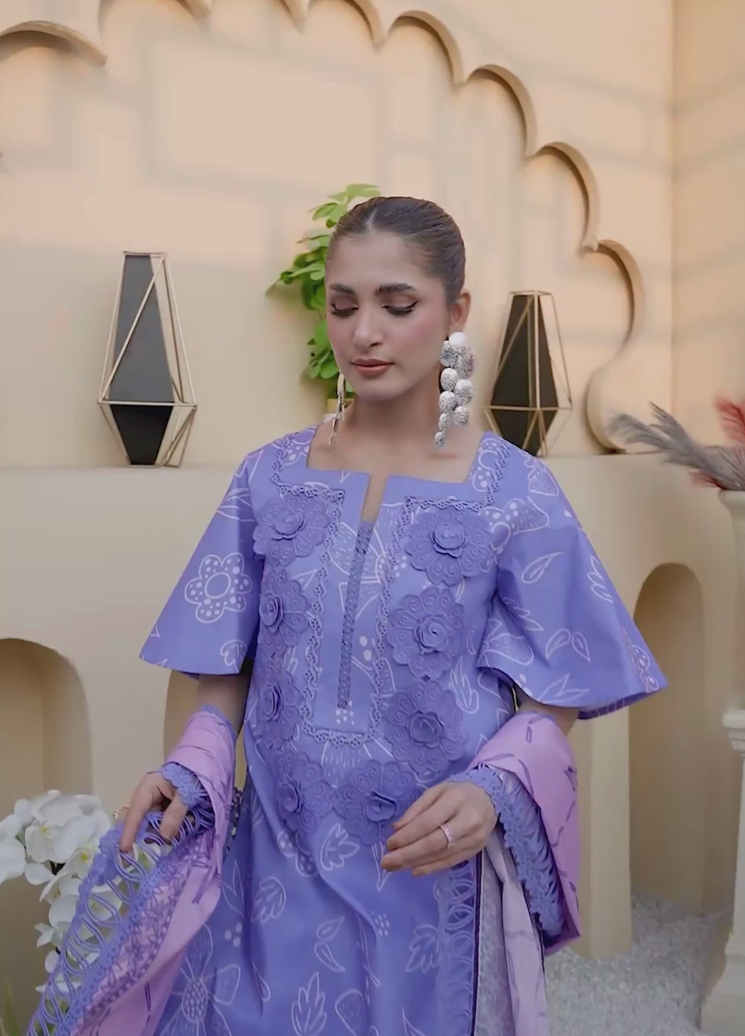 Summer Muse by Huma Gul Unstitched Printed Lawn 3 Piece Suit ELARA HG-806 - Casual Collection