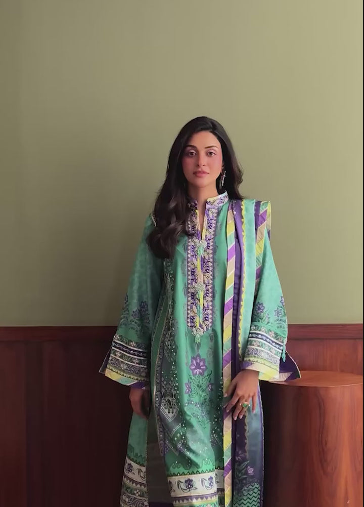 Nirvana by Mushq Unstitched Printed Raw Silk 3 Piece Suit MU26UNR Main Character HUNPS260101 - Festive Collection