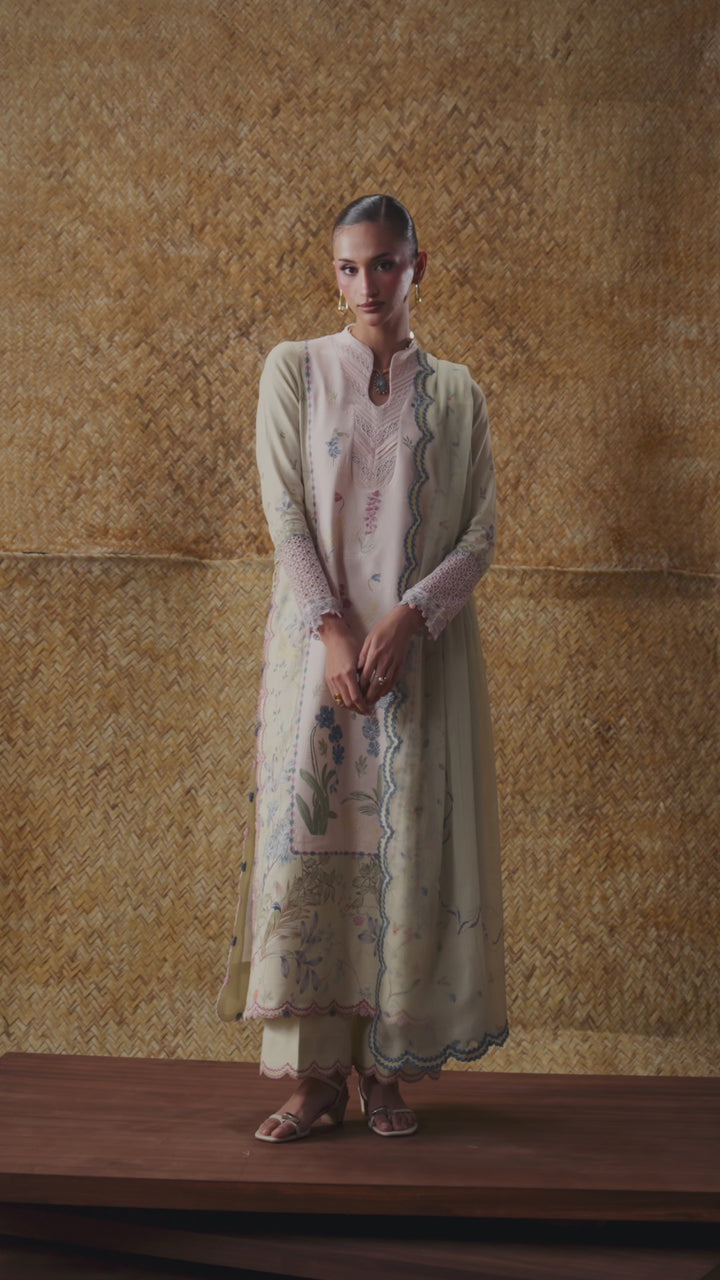 Sable Vogue Unstitched Embroidered Lawn 3 Piece Suit SV26ULL SL-08-26-V2 - Festive Collection