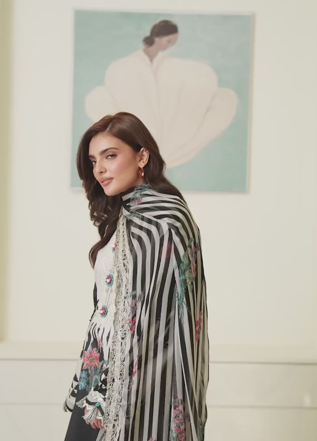 Petals in Print by Roheenaz Unstitched Printed Lawn 3 Piece Suit RN26UPP Black Petals RUNSS260904 - Summer Collection