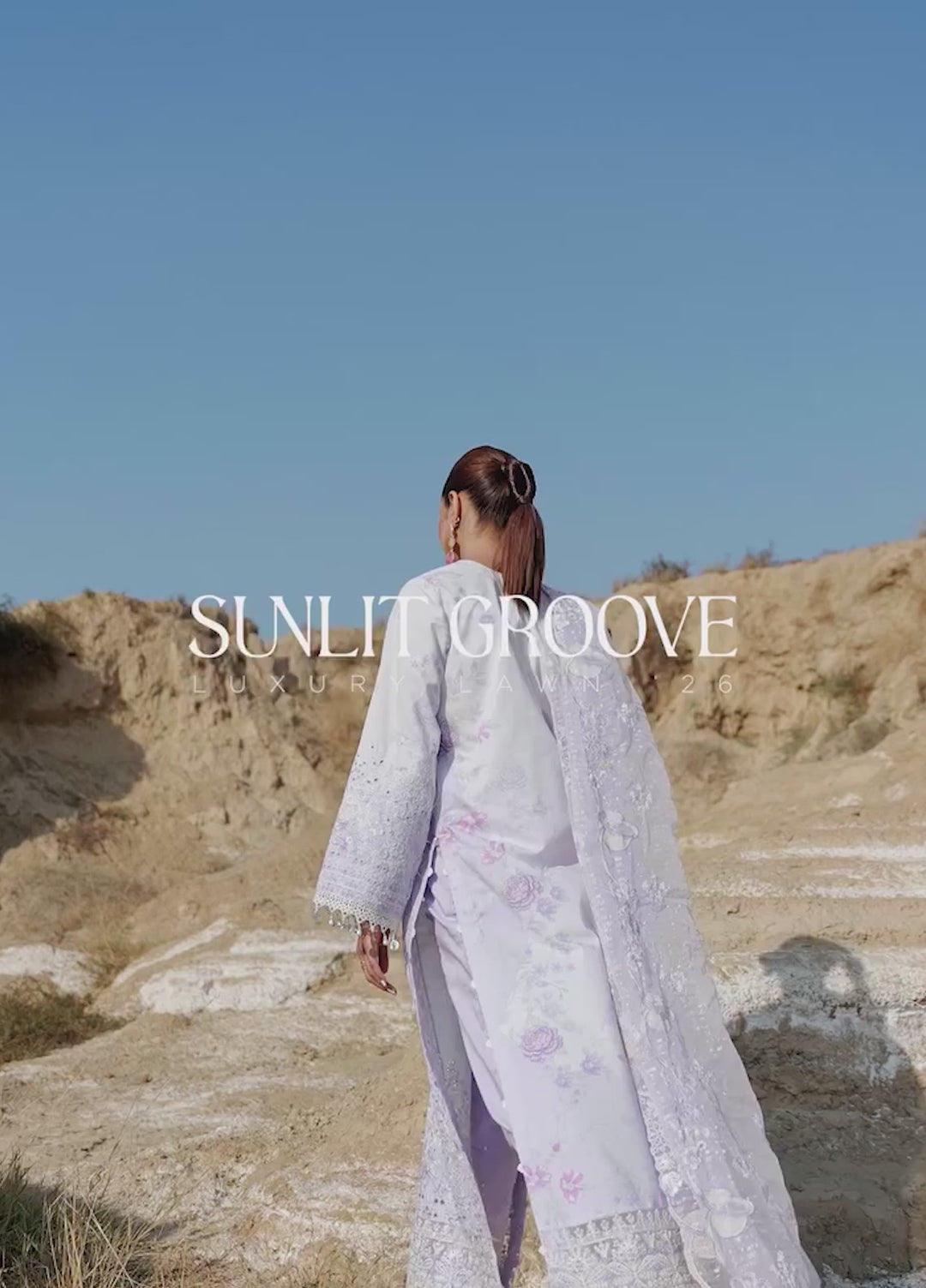 Sunlit Groove by Emaan Adeel Unstitched Embroidered Luxury Lawn 3 Pcs Suit EA26USG SUNLIT SWAY - Summer Collection