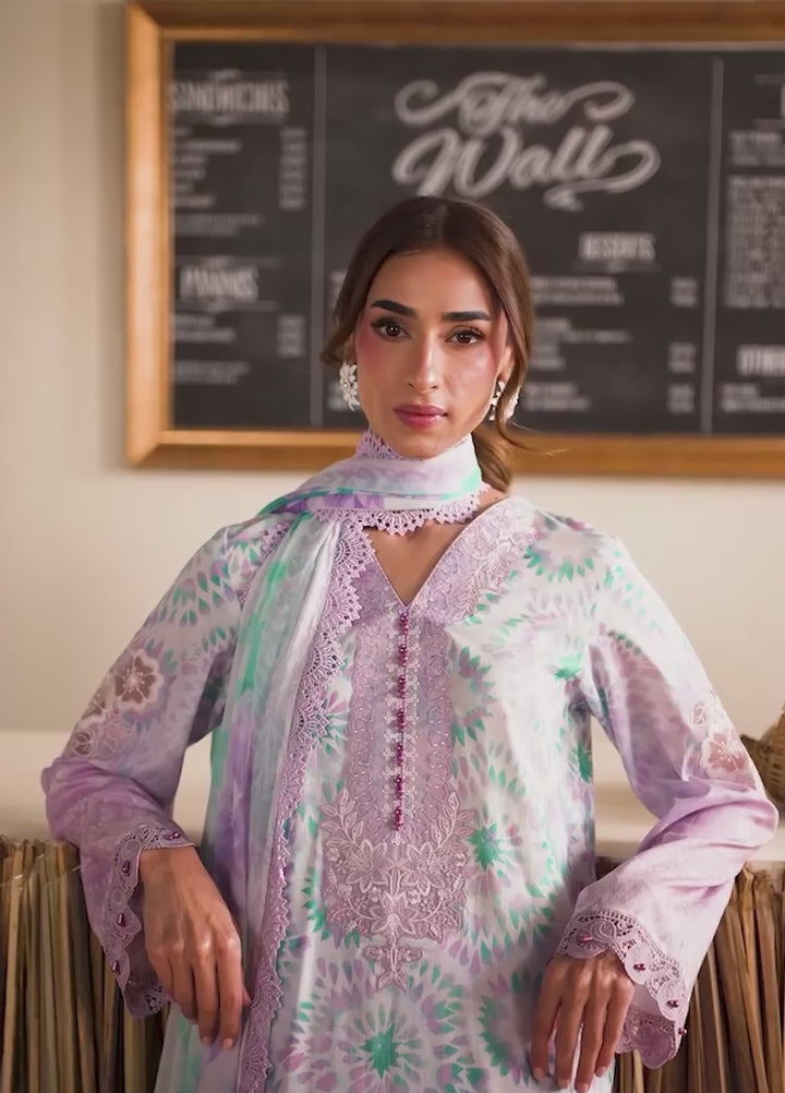 Gardenia by Nureh Unstitched Embroidered Lawn 3 Piece Suit NU26ULG NSG-222 - Summer Collection