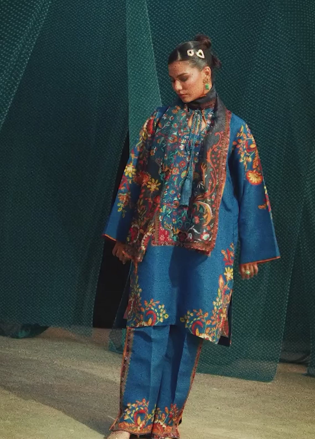 Aik Roz by Aik Atelier Unstitched Khaddar Printed Suits 3 Piece AIK25RK Look 03 - Winter Collection