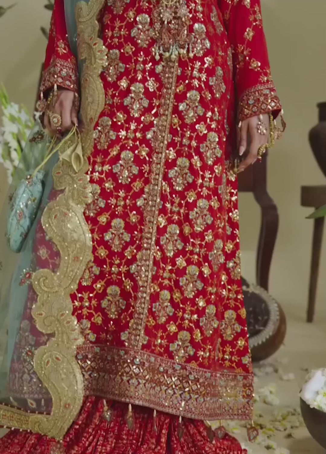 Sara Jahan Women RTW Embroidered Chiffon 3 Piece Suit SJ26RF SJ-1067 - Festive Collection