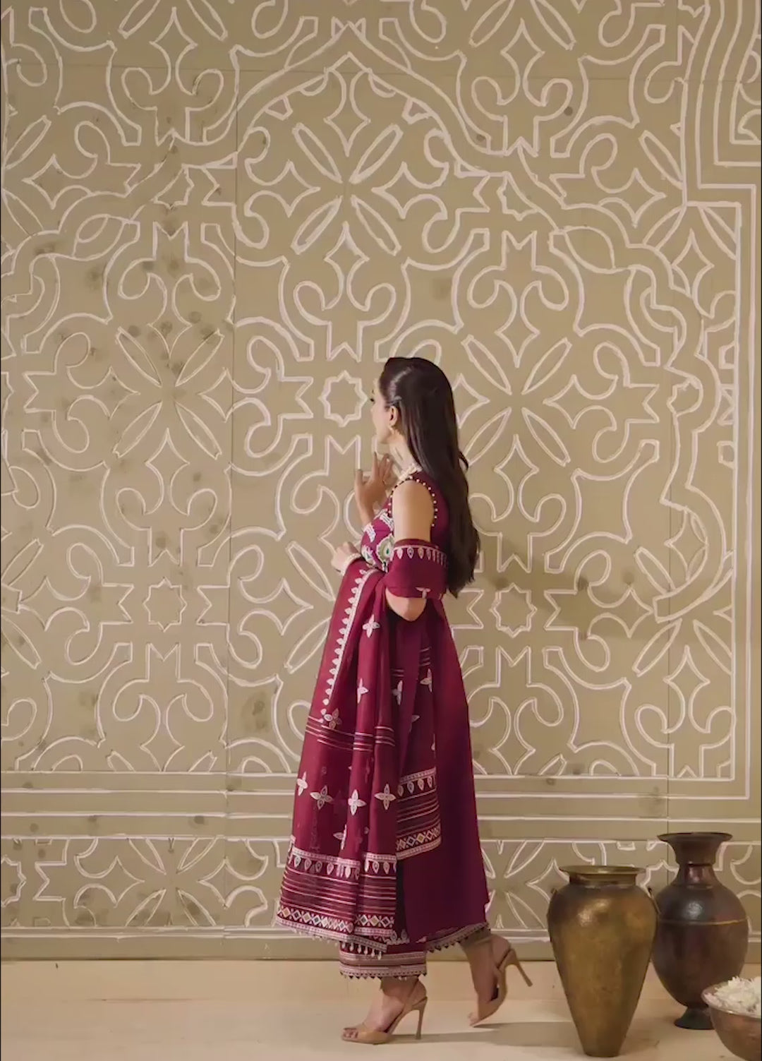 Mashriq by Bin Ilyas Unstitched Embroidered Lawn 3 Piece Suit BI26UML D118A - Festive Collection
