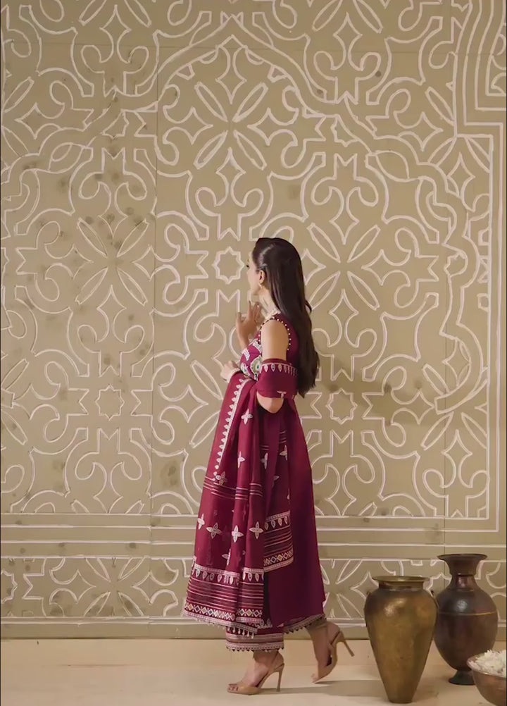 Mashriq by Bin Ilyas Unstitched Embroidered Lawn 3 Piece Suit BI26UML D118A - Festive Collection