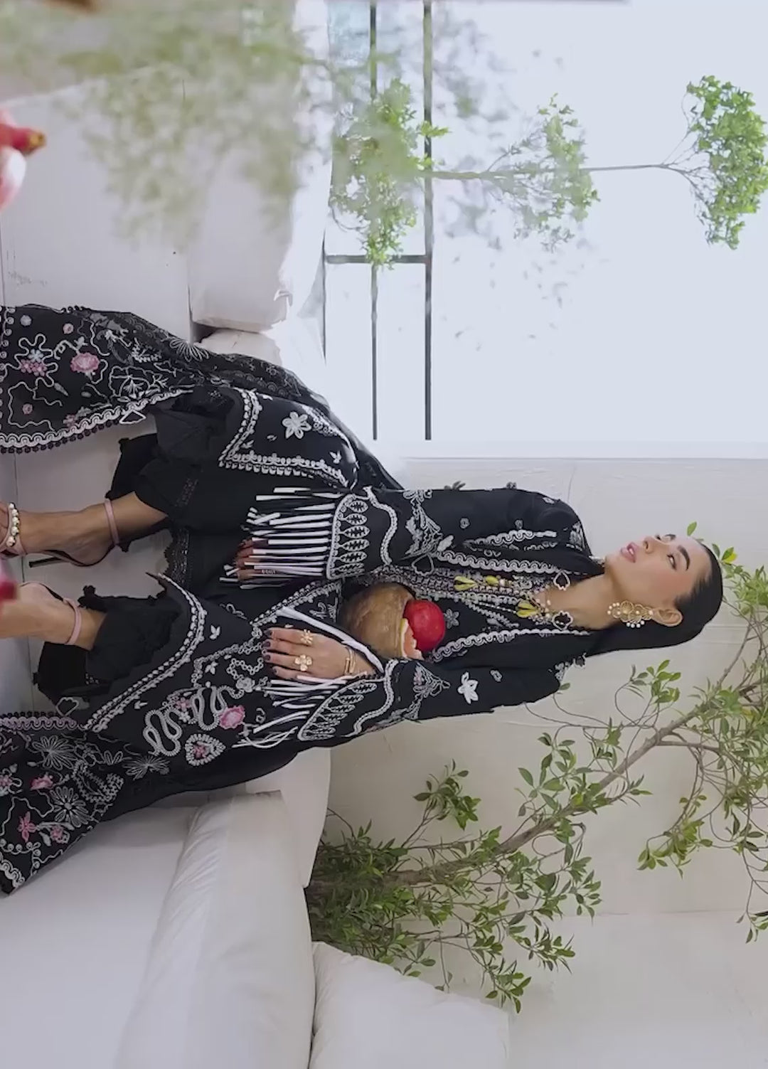Sahil by Qalamkar Unstitched Embroidered Luxury Lawn 3 Pcs Suit QLK26US SA-02 Liana - Summer
