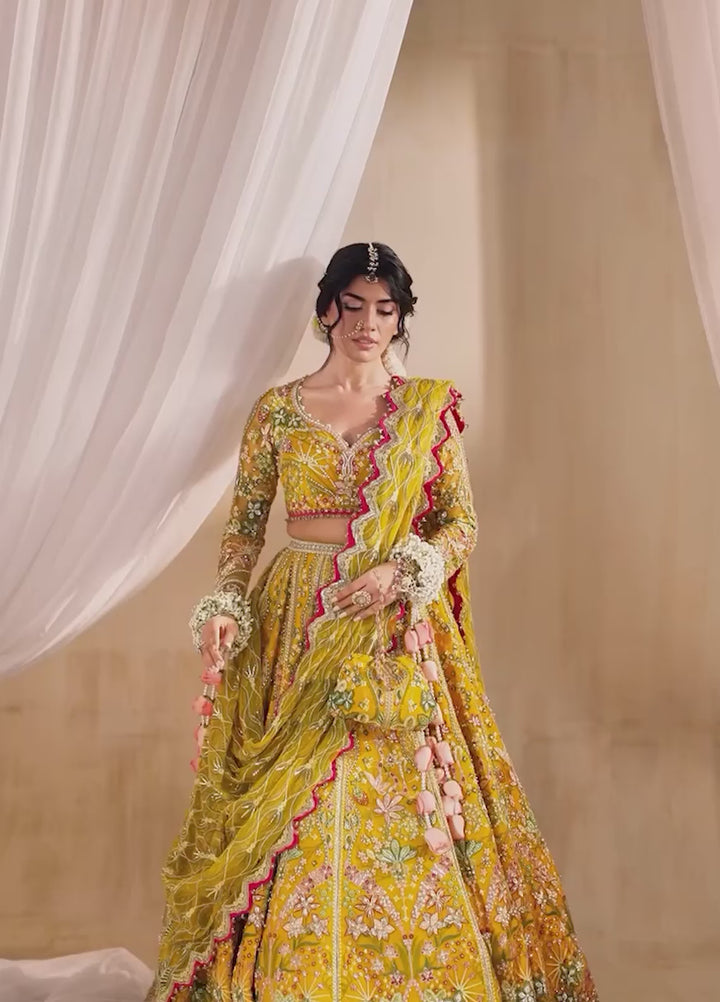 Tehwaar by Anayra Amal RTW Embroidered Net 3 Piece Suit Henna Wedding Collection