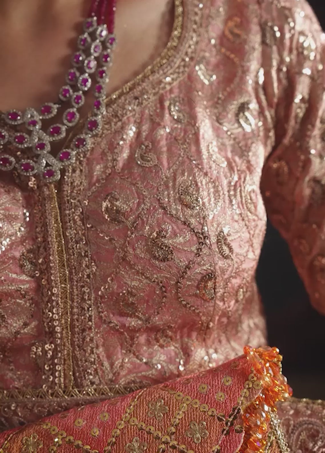 The Sari Edit by Aik Atelier Unstitched Silk Luxury Embroidered Saree AIK25SE Look-06 - Formals Collection