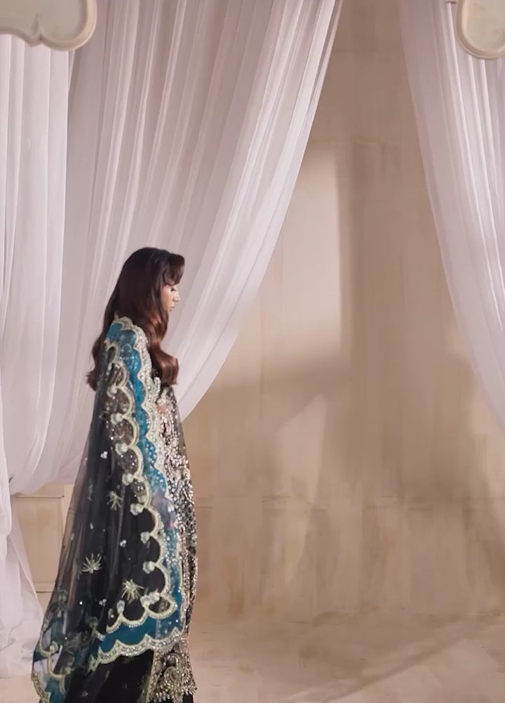 Tehwaar by Anayra Amal RTW Embroidered Net 3 Piece Suit Siyah Wedding Collection