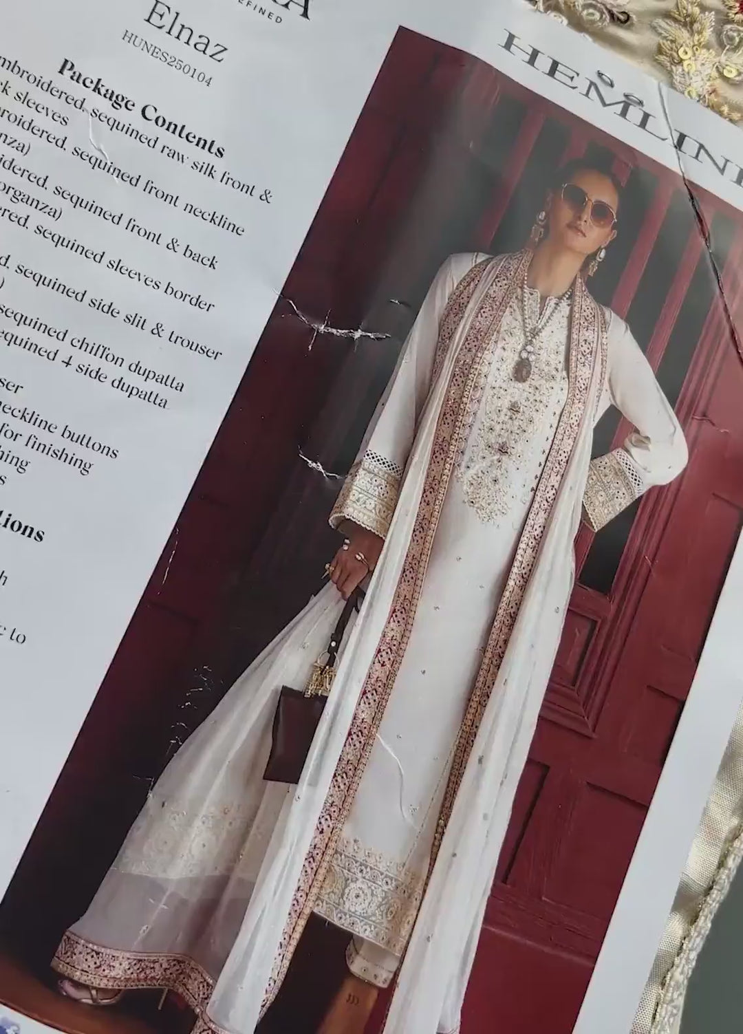 Nuvera by Mushq Hemline Embroidered Raw Silk Suits Unstitched 3 Piece MQ25NF D-04 Elnaz - Festive Collection