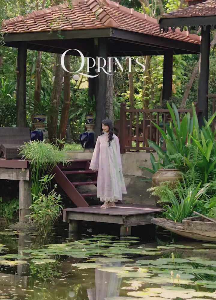 Q Prints by Qalamkar Unstitched Lawn Printed 3 Piece Suit QLK26QP Fiona - Summer Collection