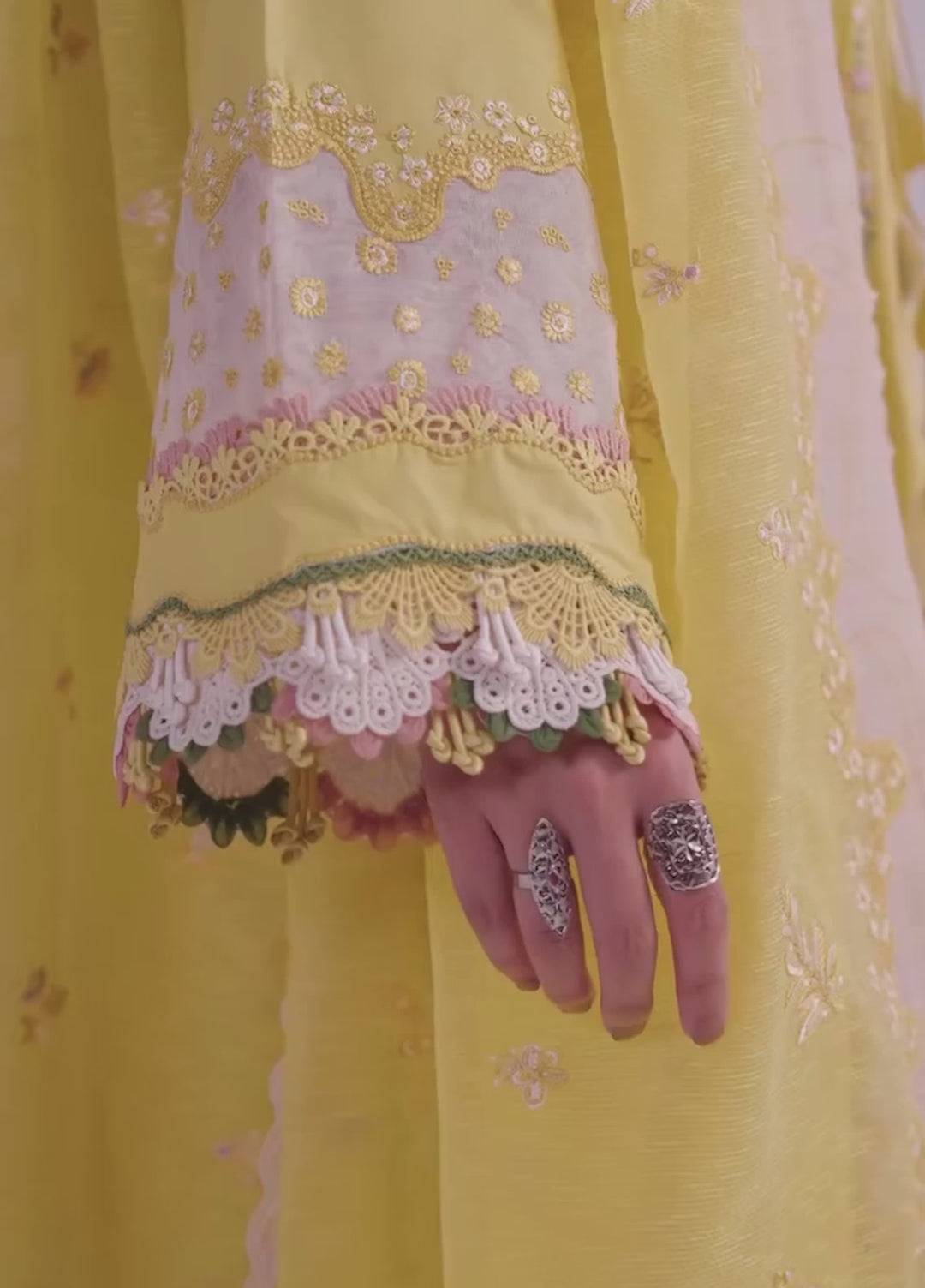 Qalamkar Unstitched Embroidered Lawn 3 Piece Suit QLK26ULF ZARIA QFL-5 - Festive Collection