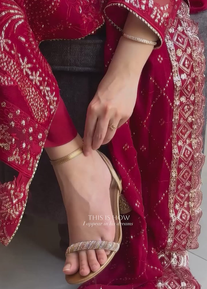 Dastaan by Neeshay Embroidered Chiffon Suits Unstitched 3 Piece NSH25DU Gulzaib - Formals Collection
