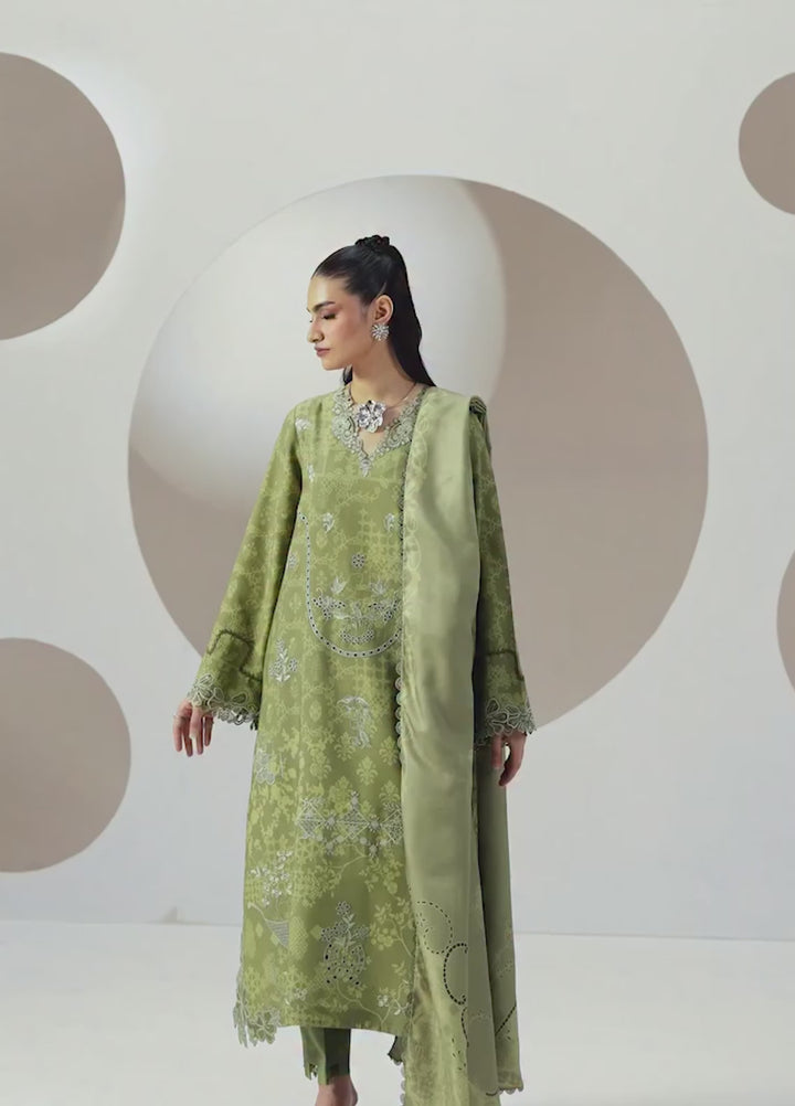 Q prints by Qalamkar Unstitched Embroidered Slub Linen 3 Piece Suit QLK26ULQ Nazia QPW-03A - Winter Collection