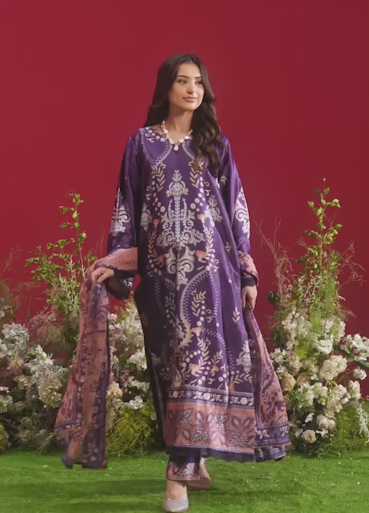 Marine by Rashid Textiles Unstitched Printed Luxury Silk 3 Piece Suit RT26USM D-3905 - Winter Collection